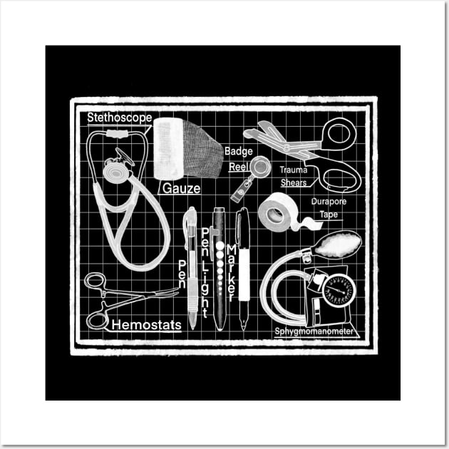 The Nurses Blueprint Wall Art by Schematic Fanatic